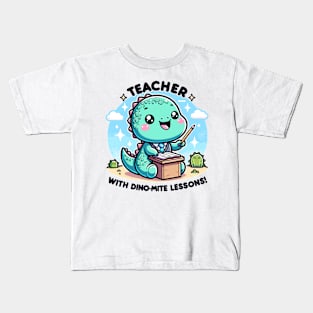 Educator Rex: Inspiring Teacher Dino design Kids T-Shirt